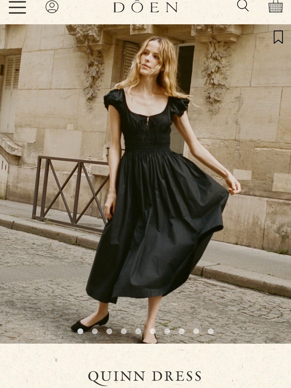 Doen Quinn Midi Dress in Black
